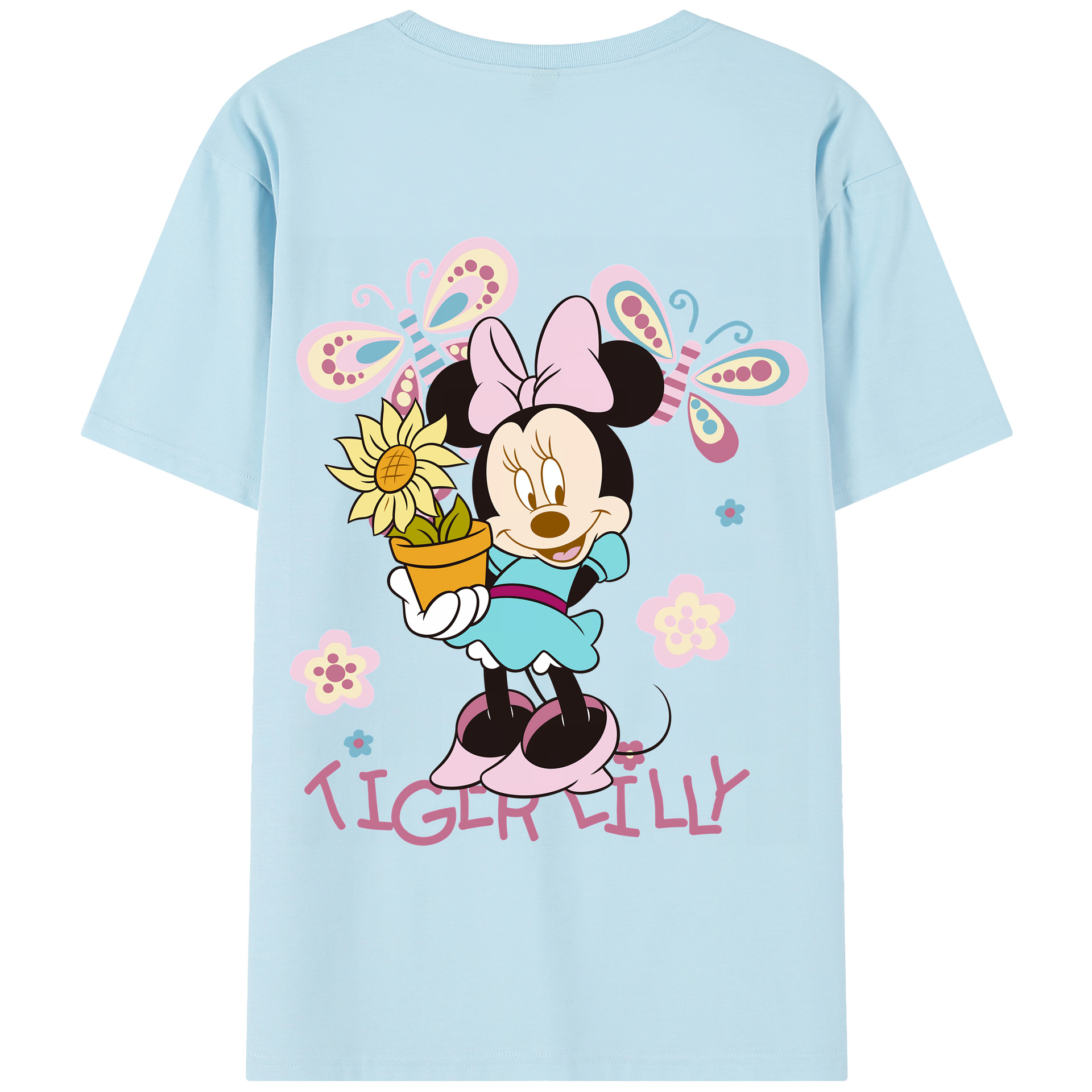 （画像用） ミッキーマウス Mickey Mouse 綿100％半袖Tシャツ（背面プリント）